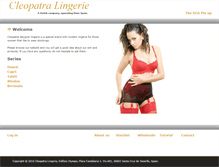 Tablet Screenshot of cleopatralingerie.com